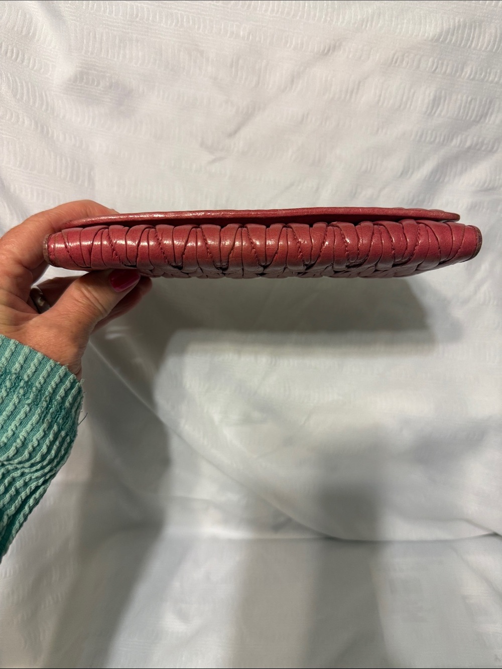 Miu Miu Pink Contental Leather Wallet Clutch - Picture 5 of 15